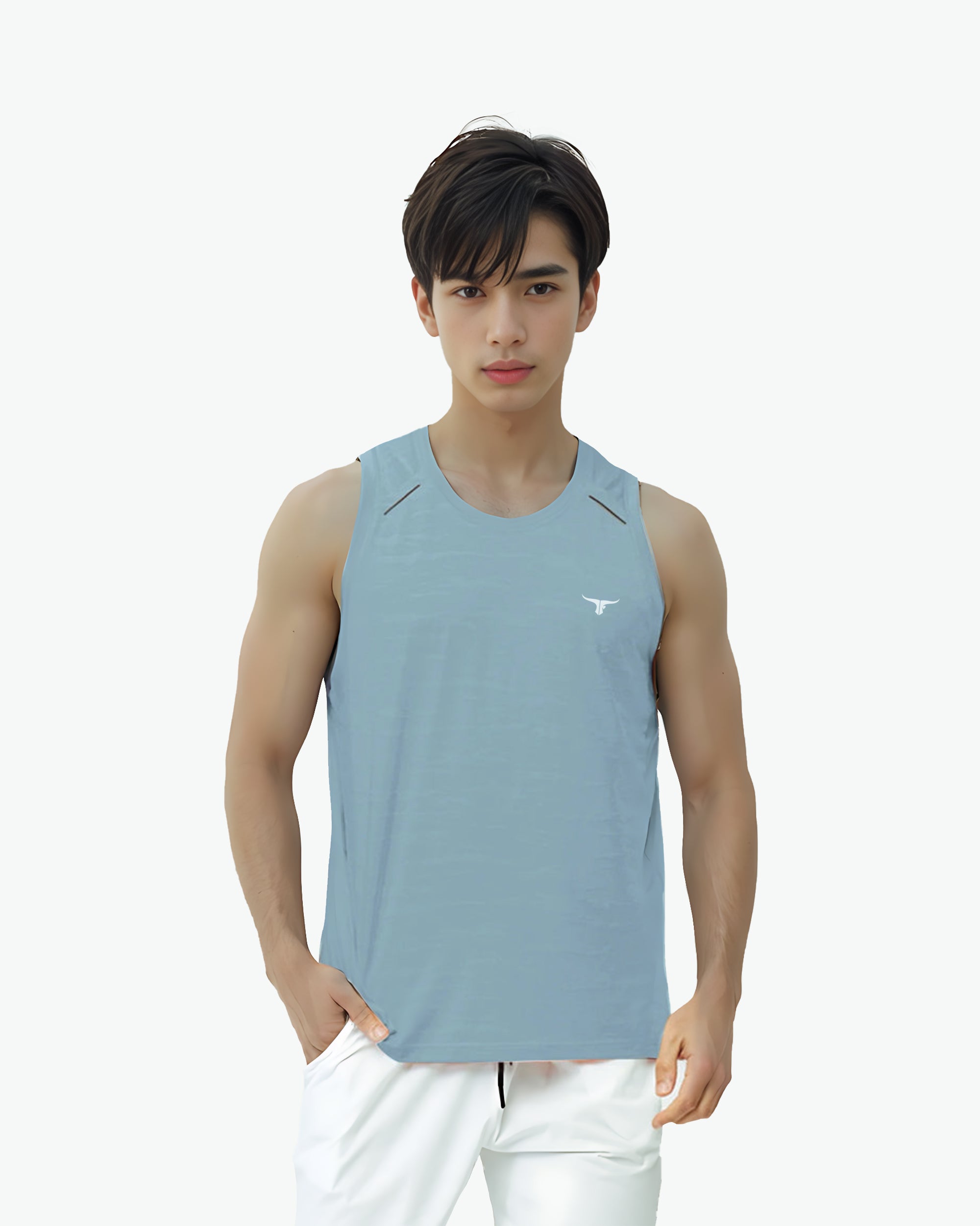 Sleeveless Classic Tank Top Cyan