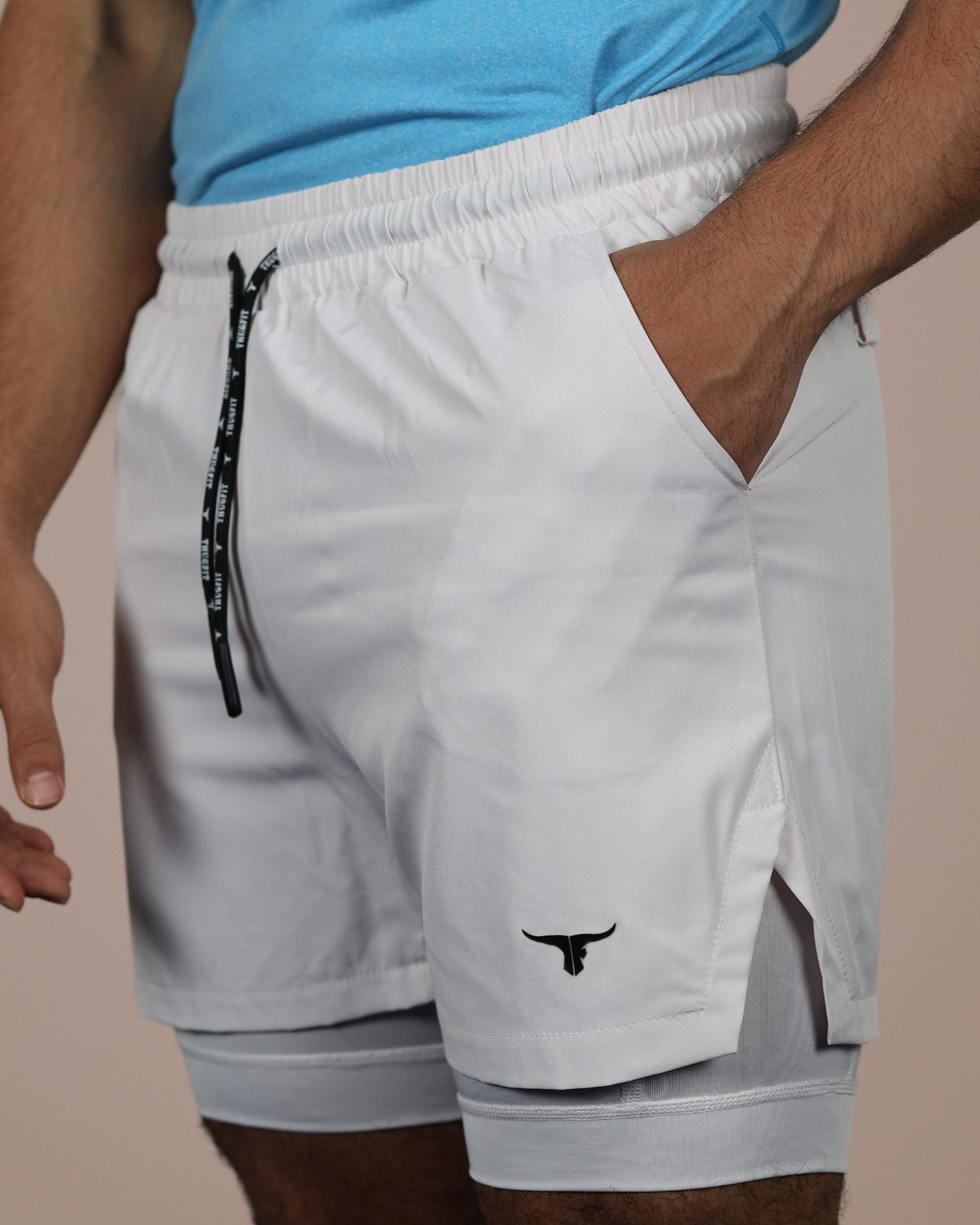 SprintHint 2 in 1 Shorts (7" Inseam) - White