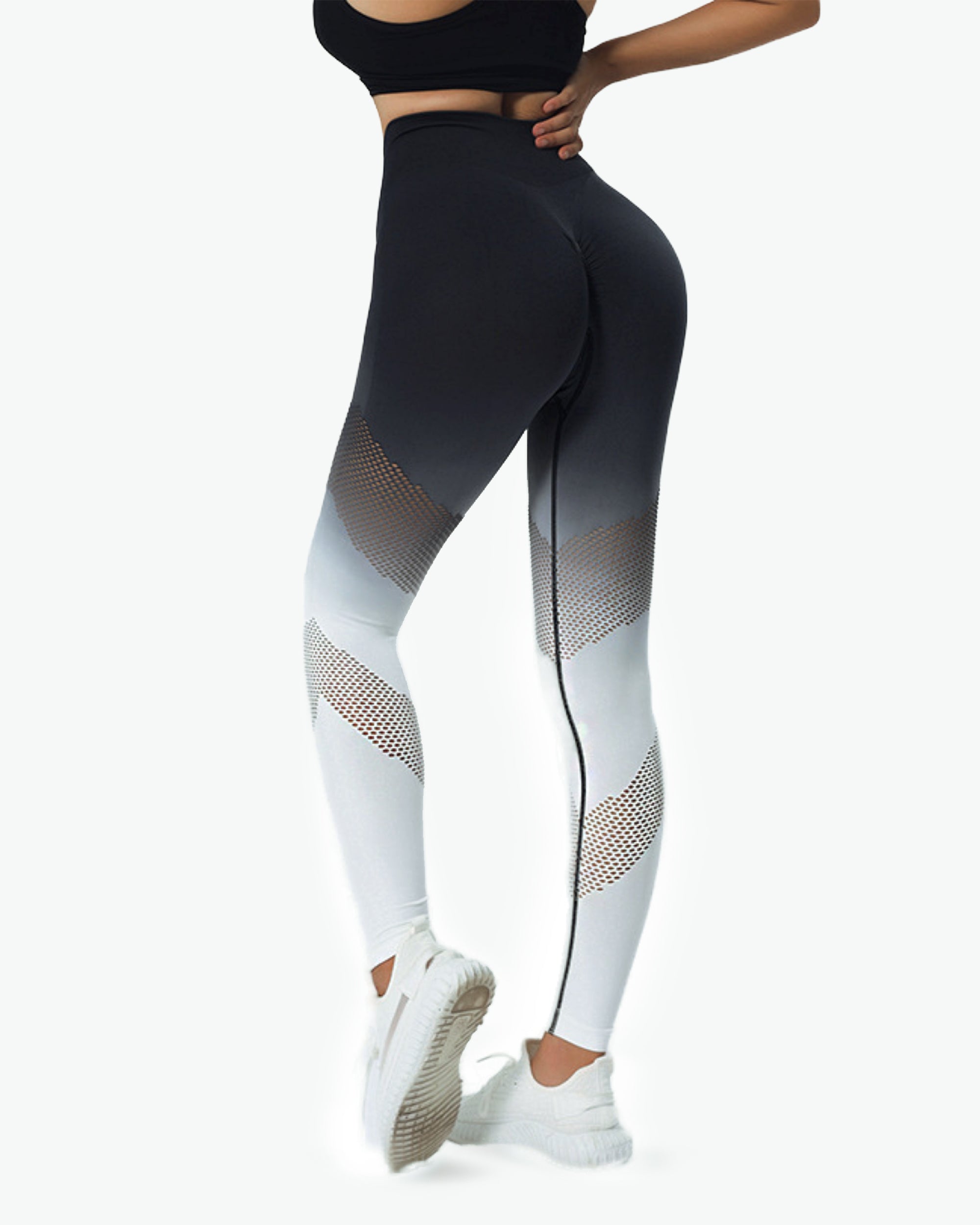 OmbreFlex Hollow Out Gradient Leggings - THUGFIT
