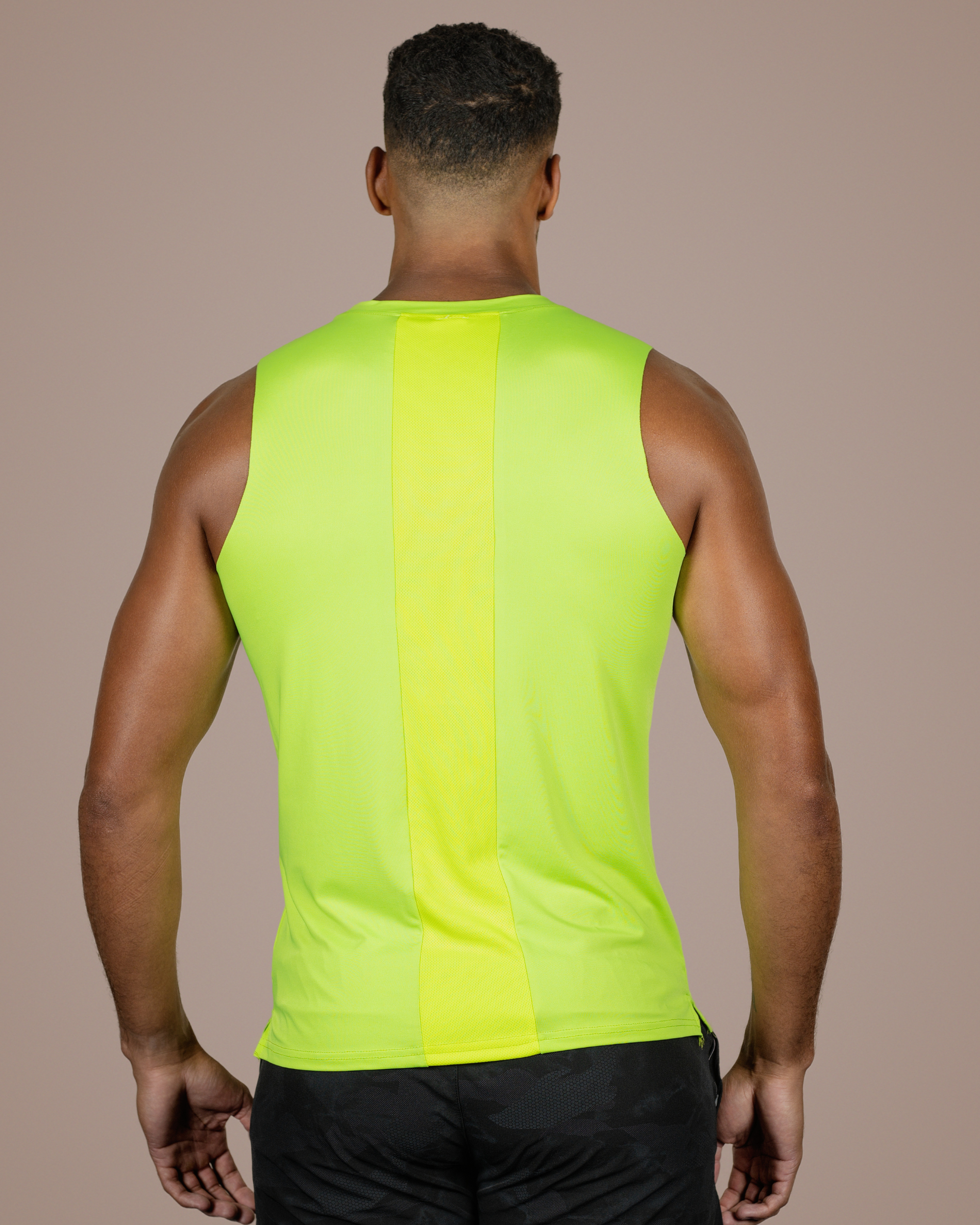 LiftRift Sleeveless Men's Slim Fit Tank Top - Fluorescent green