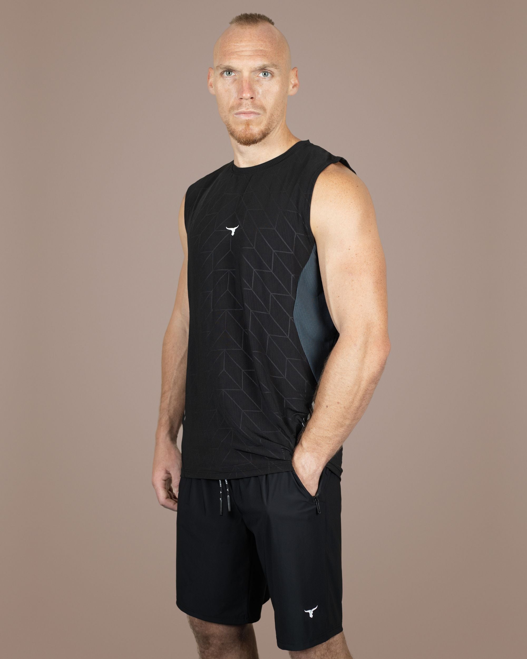 VitalVenture Athletic Men's Slim Fit Tank Top - Black