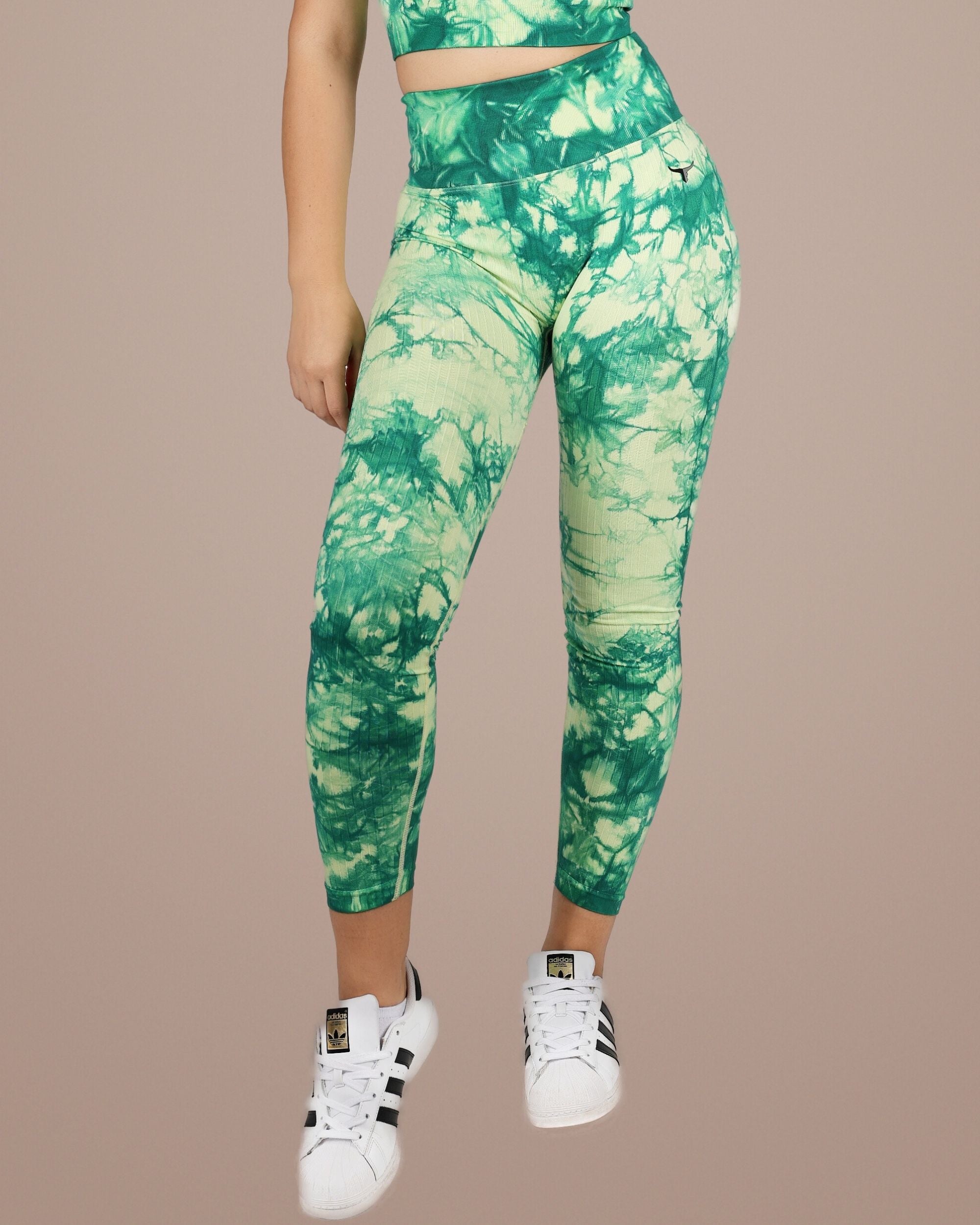 THUGFIT FunkyHues Performance-Stride Fitness Leggings - Green - THUGFIT