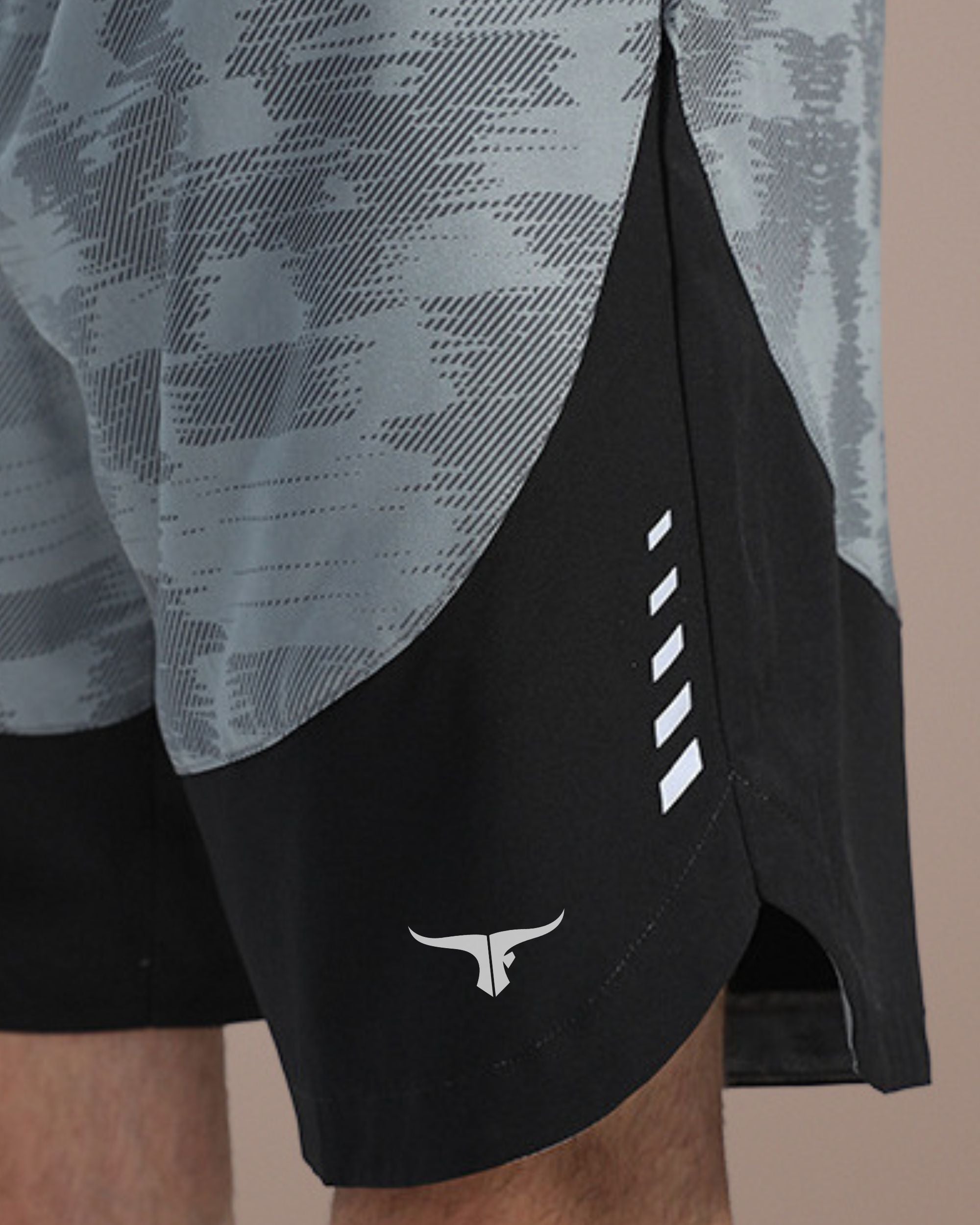 THUGFIT Fitflex Men's Shorts (9" Inseam) - Gray - THUGFIT