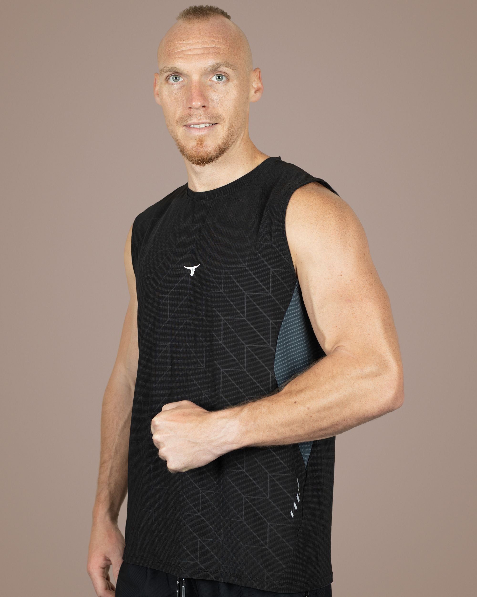 VitalVenture Athletic Men's Slim Fit Tank Top - Black - THUGFIT