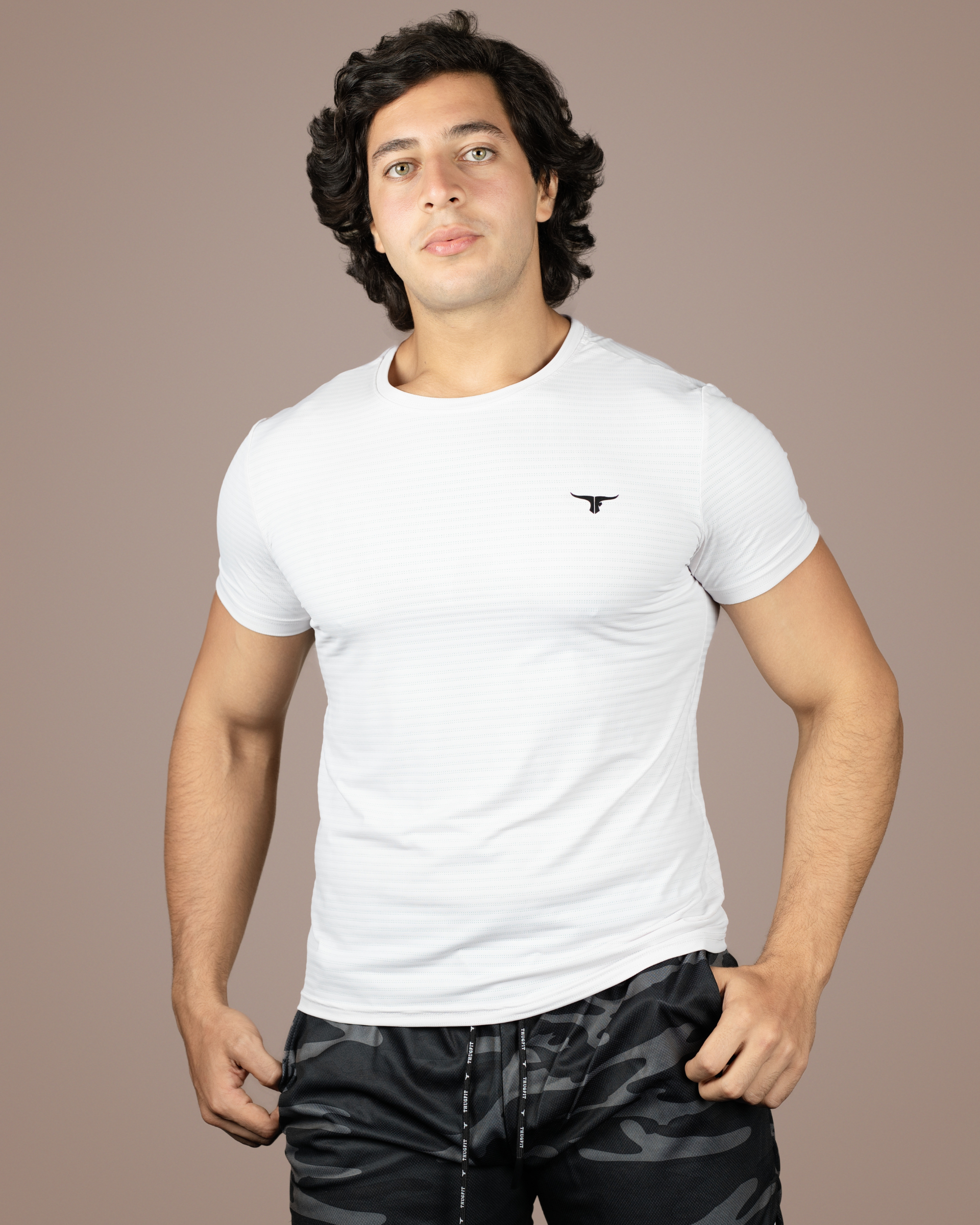 THUGFIT AirmanArmor - Men's Muscle Fit T-Shirt - White - THUGFIT
