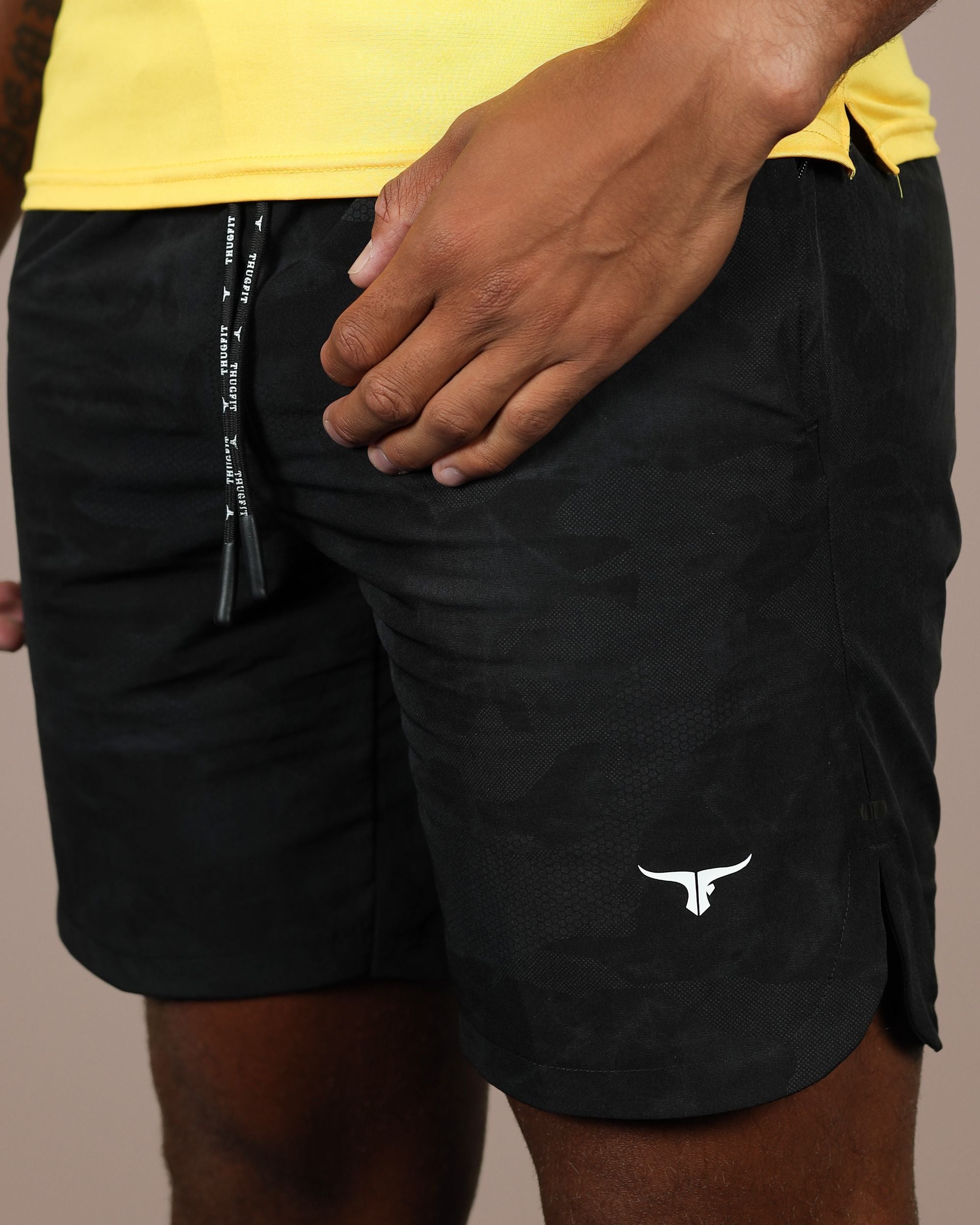 ProTech Activewear Men's Shorts (7" Inseam)- Black