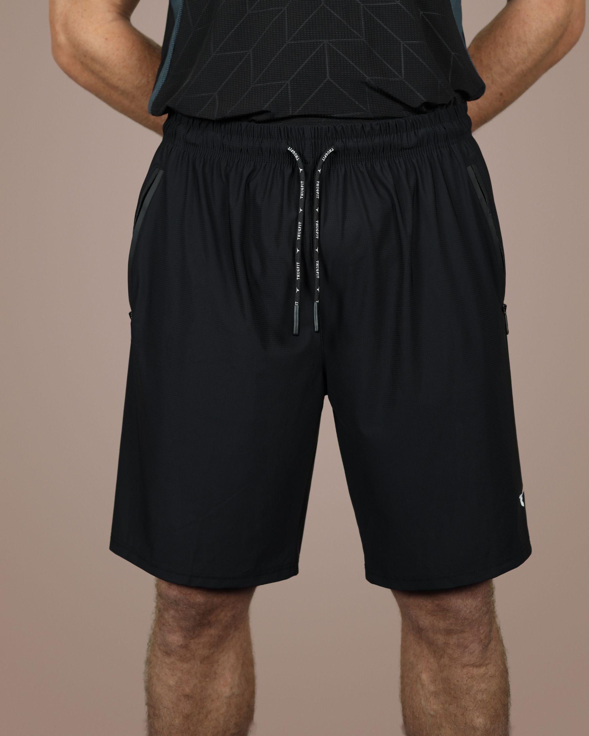 THUGFIT ActivePulse Performance Men's 11" Inseam Shorts - Black - THUGFIT