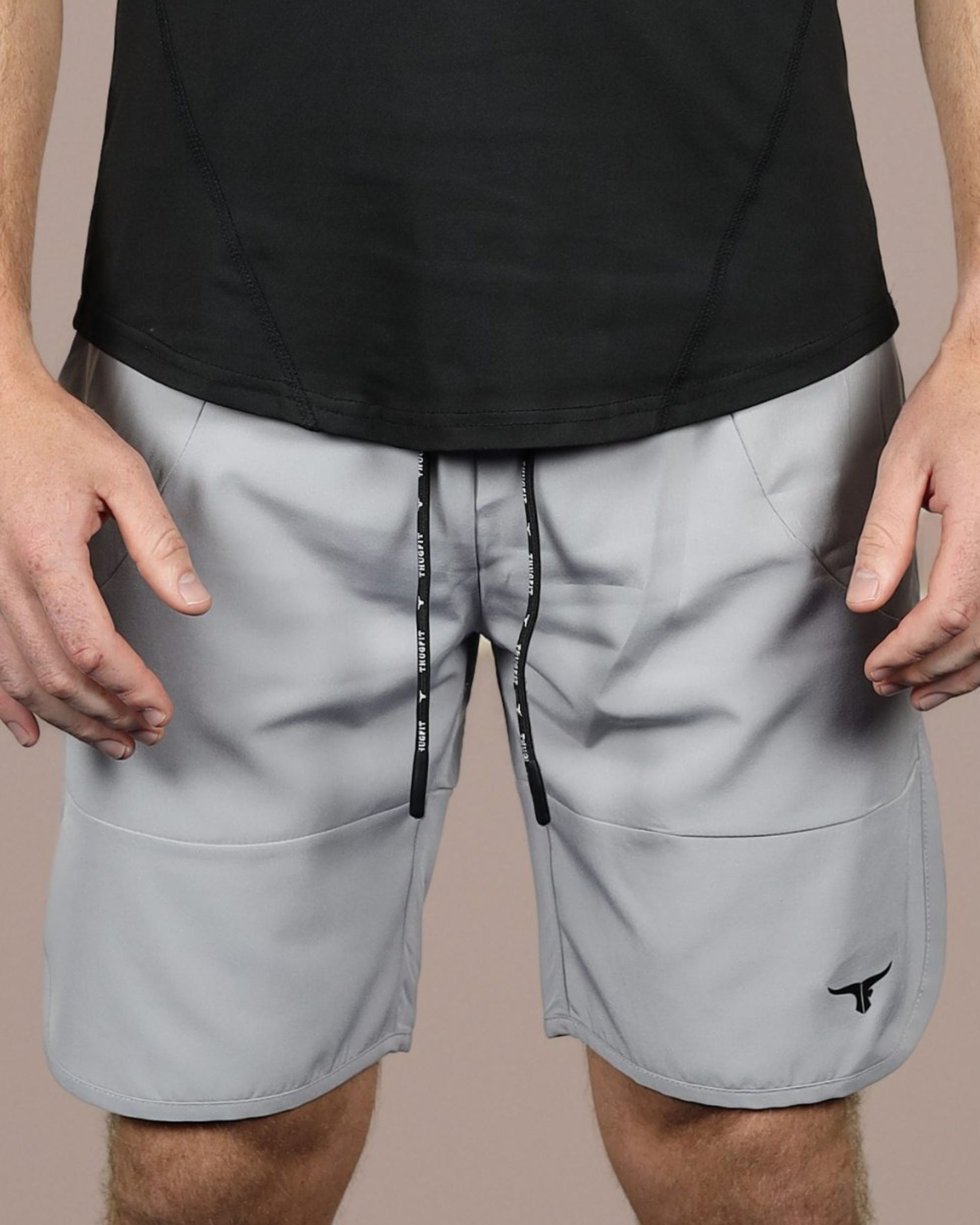 THUGFIT BlackHawk High-performance Men's Shorts (9" Inseam) - Gray - THUGFIT